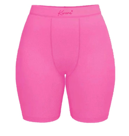 Hot Pink Ribbed Shorts