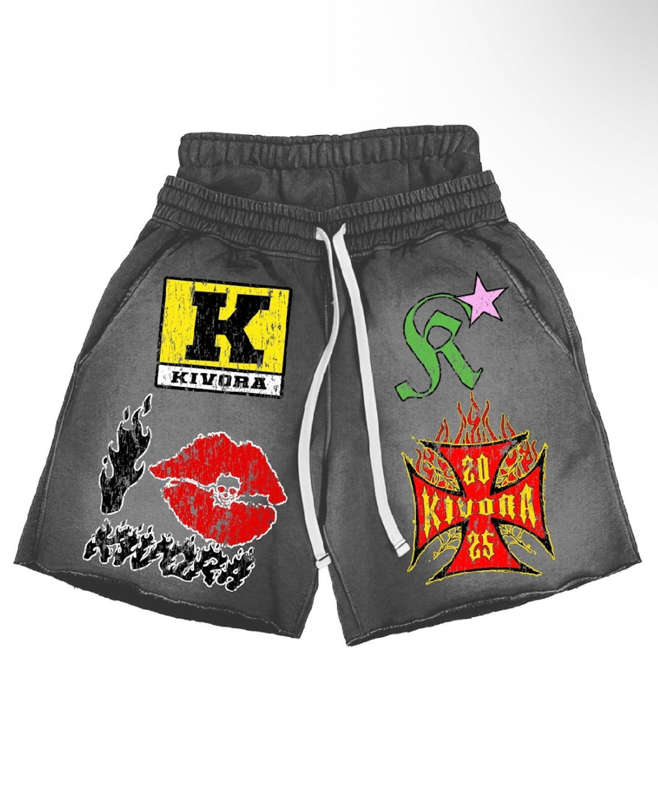 Grey Custom Double Shorts