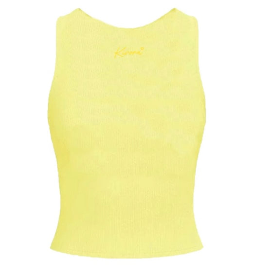 Butter Yellow Ribbed Top