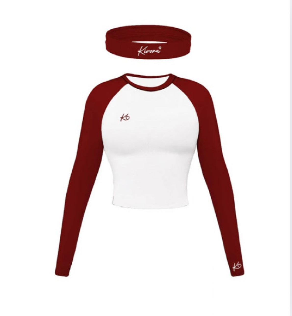 Burgandy Longsleeve Shirt & Headband