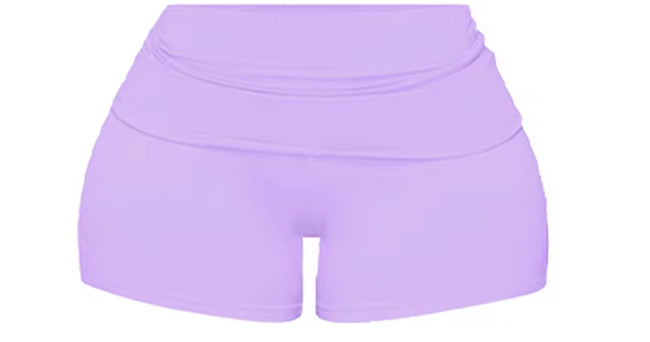 Lavender Fold Over Shorts