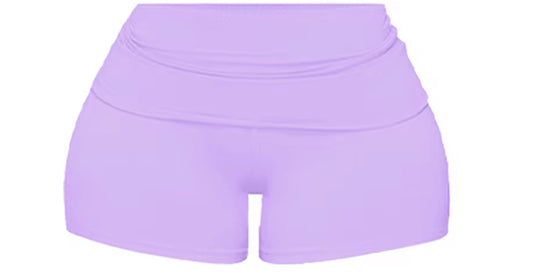 Lavender Fold Over Shorts