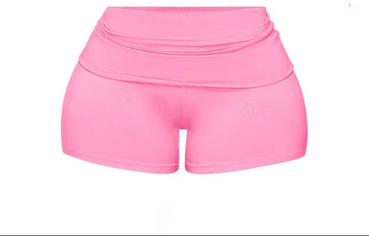 Pink K Fold Over Shorts