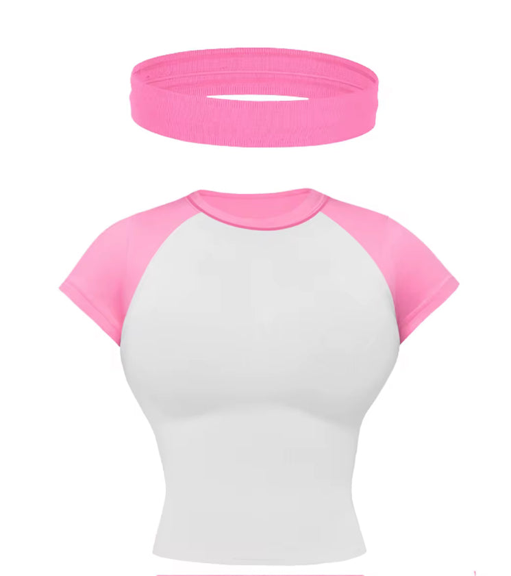 Pink K Tee & Headband