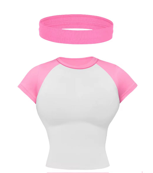 Pink K Tee & Headband